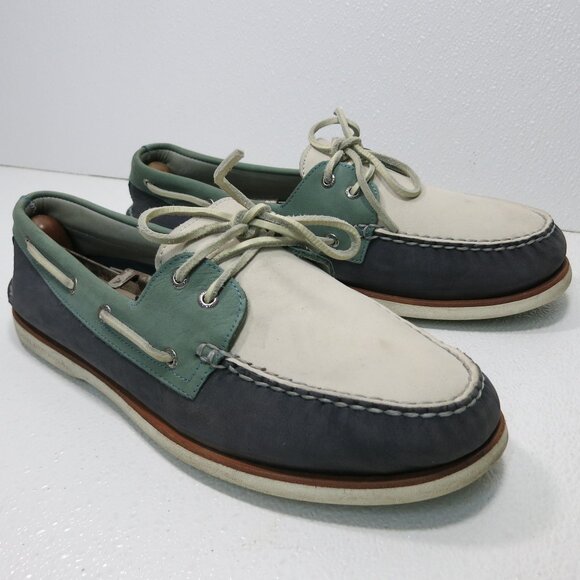 Sperry Top-Sider Gold Cup Three Tone Nubuck Leather Boat Shoes Mens Zapatos 14 W - Picture 2 of 7
